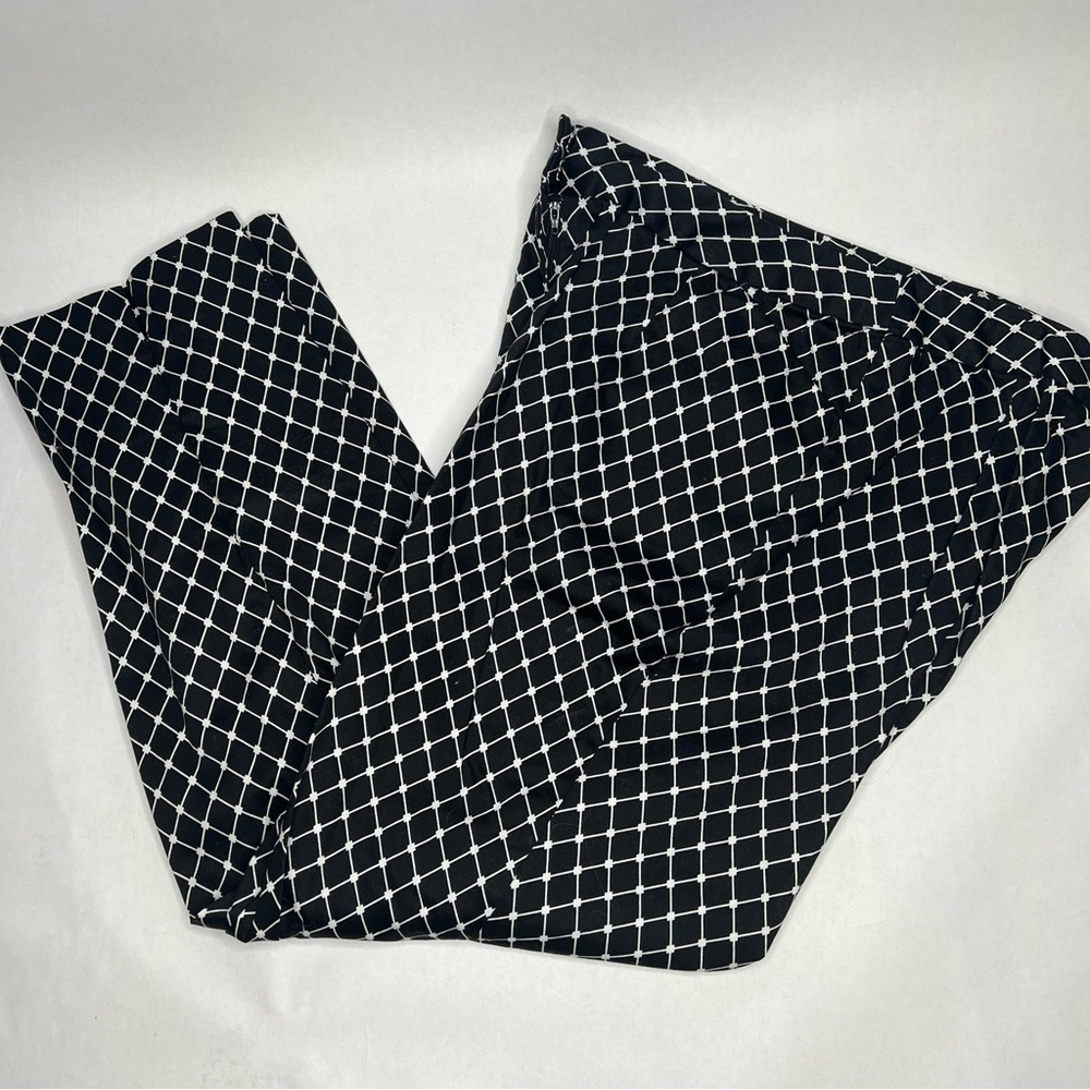 APPLESEEDS Black White Cropped Dress Pants‎ Womens Size 12 Cotton Blend